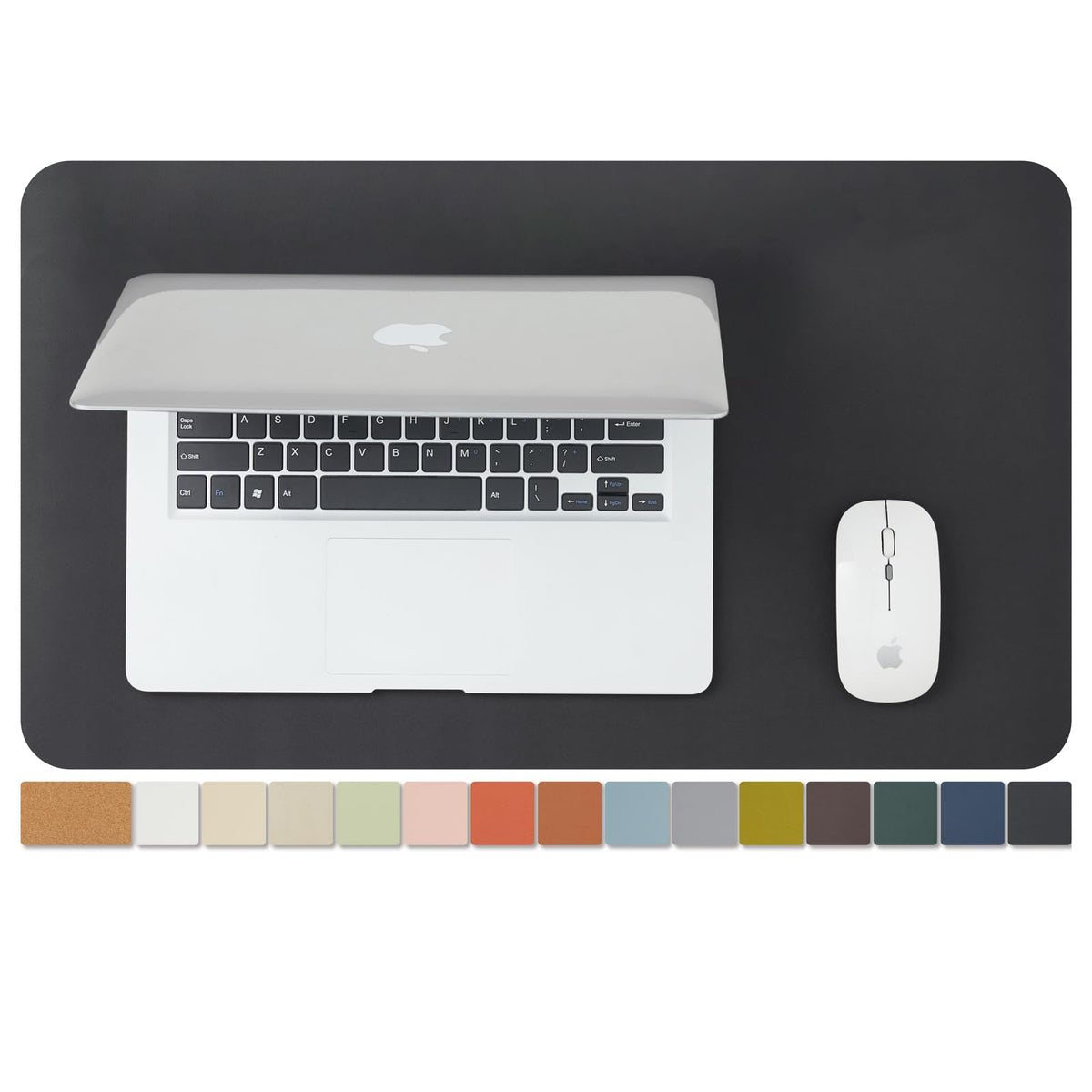 Cork Desk Mat - Dual-Sided Desk Pad for Office and Home - Desk Organization and Accessories - Ideal for Large Mouse Pad and Desk Mats on Top of Desks(Olive Green,80cmx 40cm)