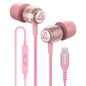 LUDOS Clamor Wired Earbuds in-Ear Headphones, 5 Years Warranty, Earphones with Microphone, Noise Isolating Ear Buds, Memory Foam for iPhone, Samsung, School Students, Kids, Women, Small Ears - Purple