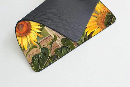 Sunflowers and Songbirds Mouse pad Customized Mousepad Non-Slip Rubber Base Mouse Pads for Computers Laptop Office Desk Accessories Mouse pad