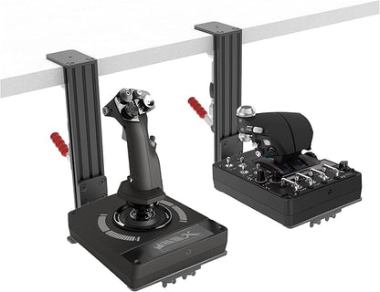 Hikig Desk Mount for Joystick and HOTAS - Compatible With Logitech X52/X52 Pro/X56/X56 Rhino, Thrustmaster T. Flight/T.16000M FCS/TCA Officer Pack Airbus Edition, VKB - 2 Pack