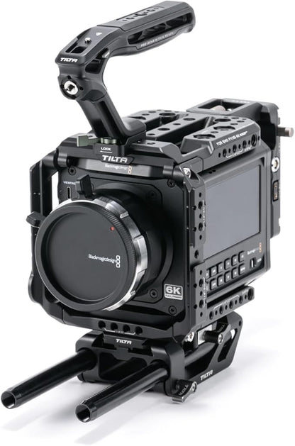 Tilta Camera Cage Pro Kit V-Mount Compatible with Blackmagic Pyxis 6K/12K| Full Cage, Top Handle, V-Mount Battery Plate, Side Plate, Bottom Plate, Universal 15mm Baseplate w/Rods, and Mini Tool