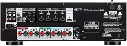 Denon AVR-S570BT 5.2 Channel AV Receiver - 8K Ultra HD Audio & Video, Enhanced Gaming Experience, Wireless Streaming via Built-in Bluetooth, (4) 8K HDMI Inputs, Supports eARC, HD Setup Assistant