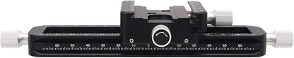 Haoge FM-160 Wormdrive Macro Rail for Macro Photography Track, Focus Stacking Precision Focus Slider/Close-up Shooting Clamp Plate Fine-Tuning Screw Rod