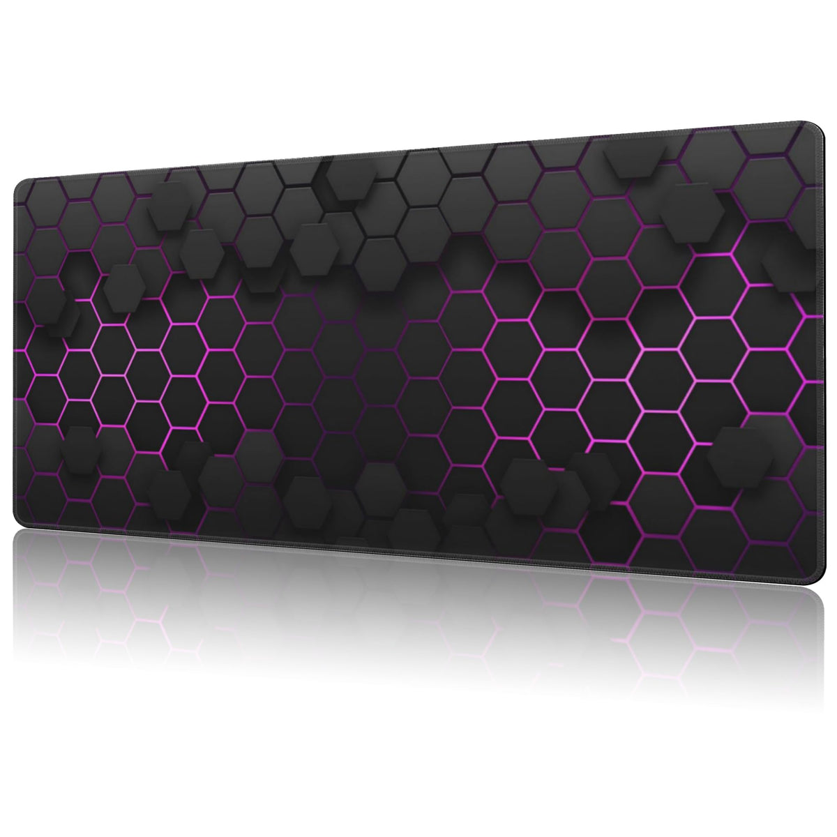 NIYLYNSYN Mouse Pad Large Liquid Marble Non-Slip Gaming Desk Mat with Stitched Edge Laptop Keyboard Desk Pad for Work Home Gaming (35.4 x 15.7 Inches)