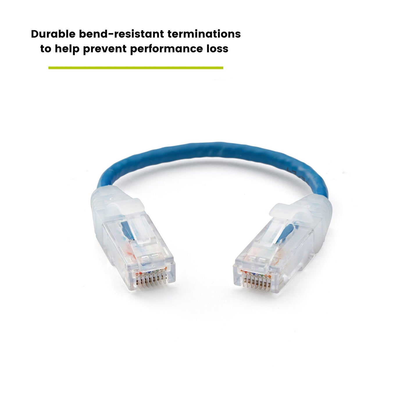 TRUECABLE Cat6 Component Rated Patch Cable, Unshielded (U/UTP), 6in, Blue, 28AWG Stranded Pure Copper, Snagless 10G High-Speed Ethernet Cable, PoE++ 4PPoE 100W, UL Listed, RoHS-3, 1 Pack
