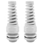 Strain Relief Cord Connector,LISTENJIALE 2Pcs NPT 1/4" Waterproof Cable Gland Flex Spiral Strain Relief Adjustable 4-8mm Cable Connector Nylon Joint with Gaskets(Black)