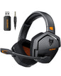 NUBWO Wireless Gaming Headset with Mic for Ps5 Ps4 PC, Zero Interference, 100-Hour Battery All-Day Play, 23ms Sync for Fortnite & Call of Duty/FPS Gamers, Triple Mode All Devices Compatible - White