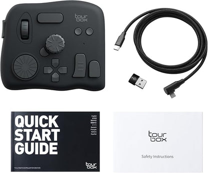 TourBox NEO - Custom Controller for Photo Video Editing, Color Grading, Illustration, MacOS/Windows, Photoshop Lightroom Davinci Resolve After Effects Premiere Final Cut Pro Programmable Keyboard