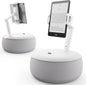 SAIJI Kindle Holder Pillow, Tablet Holder Compatible with 4.7-15.6” Kindle, Phone, Ipad, 360° Adjustable Tablet Stand for Bed with Flexible Dual Axis Arm & Microbead Cushion (Gray)