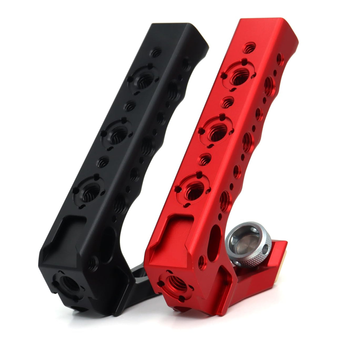 SZJELEN Top Handle Camera Grip with Cold Shoe Base for DSLR Camera Cage, with 3 Cold Shoe Adapters to Mount DSLR Camera with Microphone/LED Light/Monitor (Black with Cold Shoe Base)