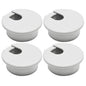 Desk Grommet 2" (50 mm), Desk Cord Hole Cover, Cable Grommet ABS Plastic, Desk Hole Grommet for Office and Home Table Cable, Detachable Cable Cord Organizer (Light Grey 4 Pcs)