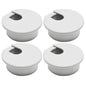 BOPOREAE Desk Grommet 1-3/8" (35 mm), Desk Cord Hole Cover, Cable Grommet ABS Plastic, Desk Hole Grommet for Office and Home Table Cable, Detachable Cable Cord Organizer (Light Grey 8 Pcs)