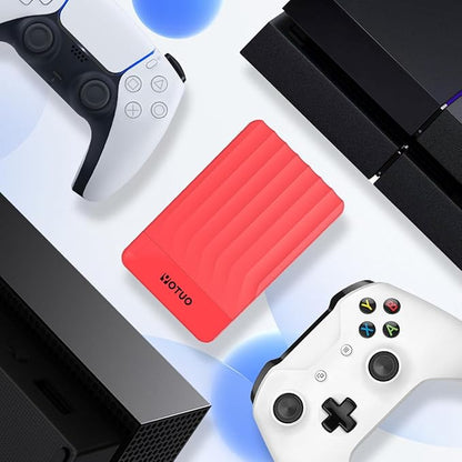 Portable External Hard Drive Storage Expansion Mobile HDD USB 3.0 for PC, Mac, Desktop, Laptop, PS4, PS5, Xbox One X/S, Xbox 360, Xbox Series X/S, Office & Game (Red, 1TB)