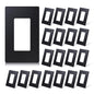ELEGRP Matte Black 1-Gang Screwless Decorative Wall Plates, Standard Size Unbreakable Thermoplastic Faceplate Cover for Decorator Receptacle Outlet Switch, UL Listed (20 Pack)