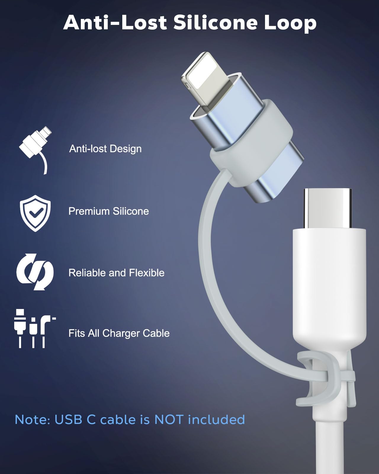 MoKo USB C to Lightning Adapter for iPhone 14/13/12, 2 Pack