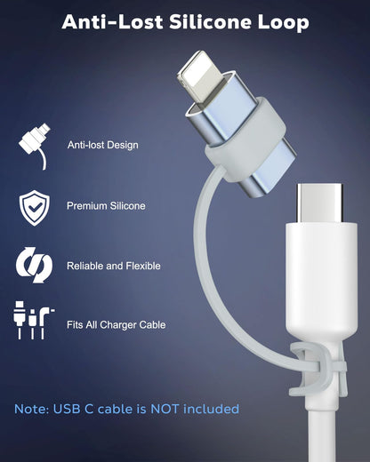 MoKo USB C to Lightning Adapter for iPhone 14/13/12, 2 Pack