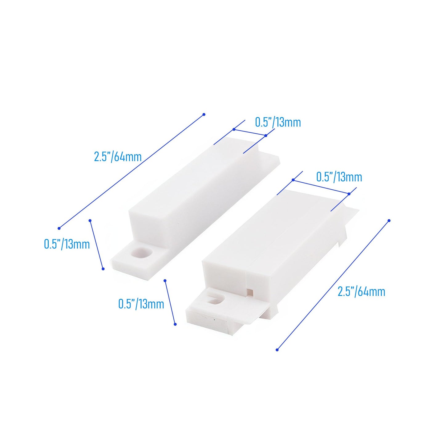 FOCMKEAS Magnetic Reed Switch Wired Surface Mount Normally Open/Closed NC/NO Contact Sensor Alarm Magnetic Door Switch with 3 Wires, PVC, MC-31