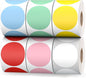 6 Rolls 2" Color Circle Direct Thermal Stickers Labels, Self-Adhesive Round Thermal Labels Printer Stickers for Business, DIY, Code, Name Tag, Envelope Seal