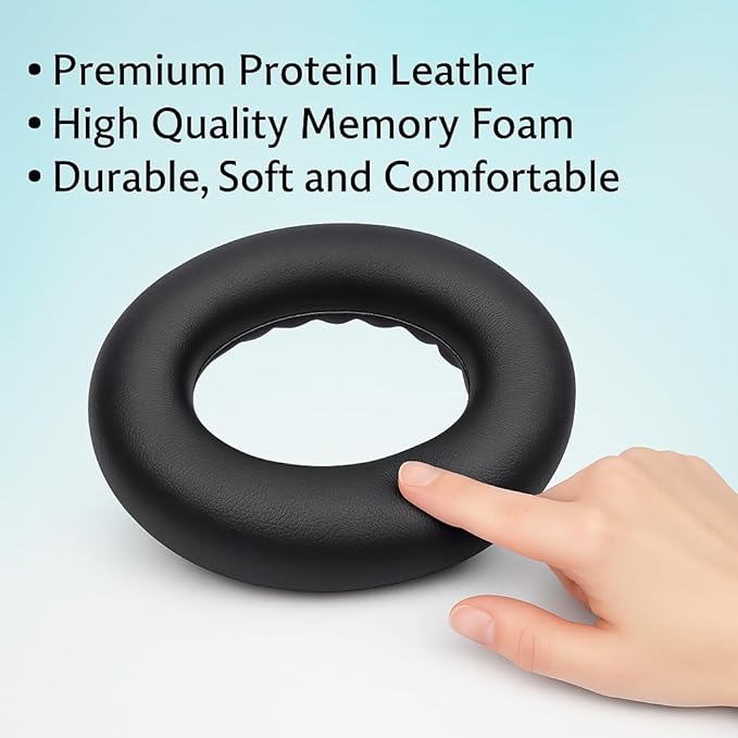 Premium Replacement Ear Pads for Bose Bose QC45– Soft Protein Leather & Memory Foam Cushions – Enhanced Noise Isolation – Easy Installation Kit,Video & Cleaning Cloth (Black)