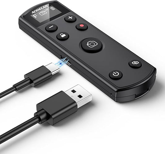 for Fujifilm Camera Rechargeable Shutter Release, AODELAN Wireless Remote Control Compatible with Fuji X-T30 II,X-S10,X-H2,X-H2S,X-T3,X-T4,X-T5,X-S20,X-T30,X-T50,X-M5,X100VI,X-E5,X Half