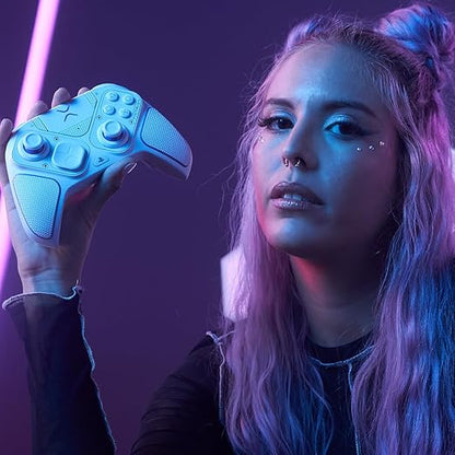 PDP Victrix Pro BFG Wireless Gaming Controller for Playstation 5 / PS5, PS4, PC, Modular Esports Gamepad, Remappable Buttons, Customizable Triggers/Paddles/D-Pad/Fightpad, PC App, White