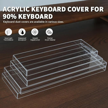 Acrylic Keyboard Dust Cover,96 Keys Transparent Mechanical Keyboard Protective Cover,Compatible with Computer Gaming Keyboards (14.57''x4.84''x0.87'')