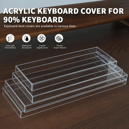 Acrylic Keyboard Dust Cover,68 Keys Transparent Mechanical Keyboard Protective Cover,Compatible with Computer Gaming Keyboards (12.28''x4.02''x0.87'')
