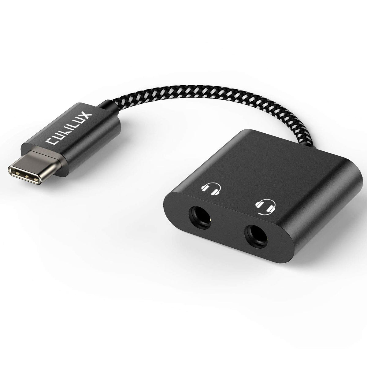 Cubilux USB C Dual Headphones Splitter Compatible with iPhone 17/16/15, iPad Pro 13/11 iPad Air 13/11 iPad 11/10, Type C to Double 3.5mm Audio Splitter, 2-Way Earphone Adapter for Phone, Tablet