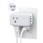 TROND Multi Plug Outlet Extender with 2 PD 20W USB C Charger and 3 Outlets