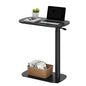 SANODESK 24''Pneumatic Adjustable Overbed Bedside Table with Hidden Casters