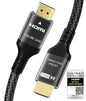 Certified 10K 8K HDMI 2.1 Cable 6.6 FT, 48Gbps Ultra High Speed HDMI Cable with Ethernet 4K 240Hz 165Hz 144Hz 120Hz 8K60Hz eARC HDCP2.3 HDR10+ PC Laptop TV Monitor Projector
