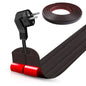 Floor Cord Cover Self Adhesive Cord Hider,10FT Cable Management, Extension Strip Protector for Wires, Prevent Cable Trips for Offices, Gyms, Exhibitions Cavity:0.39"(W) x 0.27"(H) Black