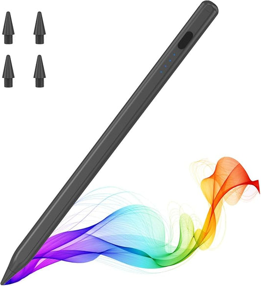 MoKo Pencil for iPad (A16) 11th 10th Gen, Stylus Pen for 2018-2026 Apple iPad 11/10/9/8/7/6/A16, Mini 7/6/5, Air M3/M2 11"/13"/5/4/3, Pro M4 13"/12.9"/11" Tilt Sensitivity, USB-C Fast Charging, Gray