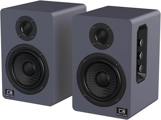 IBALL·BOX 60W Computer Speakers for Desktop PC, DSP, Bluetooth 5.3, 24-Bit Optical, USB-C, AUX, Silk-Dome Tweeter, Carbon-Fiber Driver, Desk Speakers for Laptop/Mac/Monitor, Slate Blue