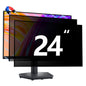 Phimoos [2 Pack] 24 Inch Magnetic Computer Privacy Screen for Monitor 16:9 Aspect Ratio Widescreen Monitor, Eye Protection Anti Glare Blue Light Filter, 24in Removable Black Anti Spy Protector Film