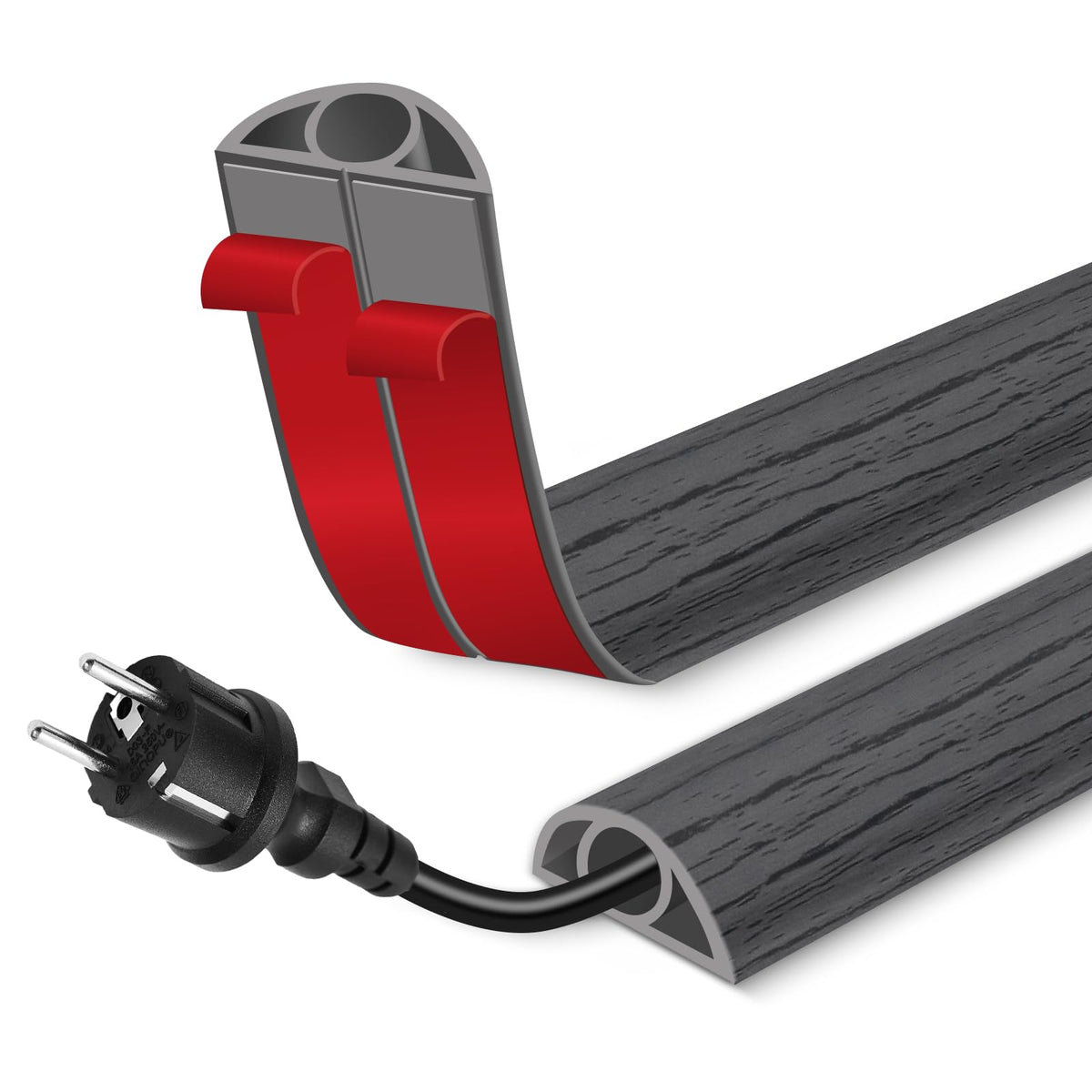 EYAYEN Floor Cord Cover for Wires on Floor Self Adhesive Cord Hider