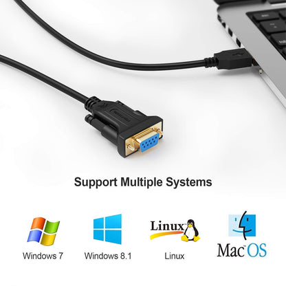 CableCreation USB to RS232 DB9 Serial Adapter Cable, FTDI Chipset, 6.6FT/2M