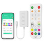 PAUTIX SP608E SPI Pixel LED Controller with 8 Signal Outputs,Work with RGB Smart IC COB LED Strips,Built-in Mic/AUX Music Bluetooth for WS2811 LED Module Pixel Strip Light APP/Remote/Trigger Control