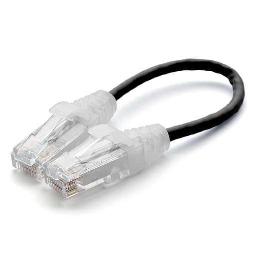 TRUECABLE Cat6 Component Rated Patch Cable, Unshielded (U/UTP), 6in, Black, 28AWG Stranded Pure Copper, Snagless 10G High-Speed Ethernet Cable, PoE++ 4PPoE 100W, UL Listed, RoHS-3, 1 Pack