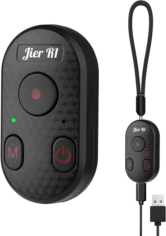 Bluetooth Camera Remote Control for iPhone & GoPro — 65ft Range, Instant Pairing, No App | Type-C Rechargeable Shutter Remote for Selfies & Vlogging, Compatible with iPhone 12-17, GoPro 8-13, Android
