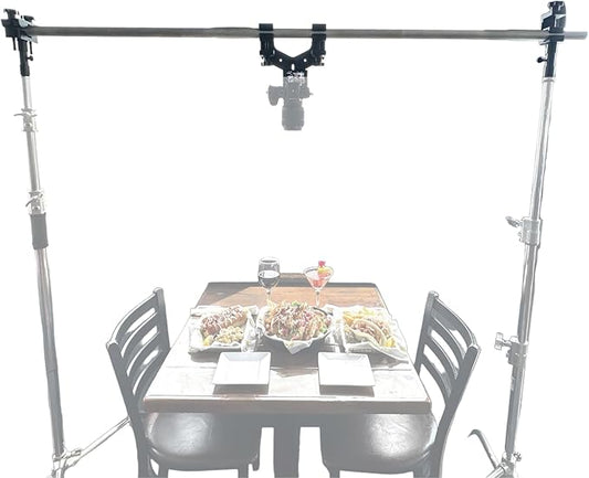 Glide Gear OH 75 Overhead Mount – DSLR, Smartphone – 6ft Adjustable Pole, Top-Down Rig, 15lb Capacity, Aluminum Build