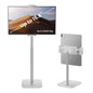 tounee Height Adjustable Tablet Stand, 3.5lb (1.6kg) Max Support, Up to 18" Tall, Slim Portable Monitors Stand Compatible with iPad Pro 12.9, Surface Pro, All 4.7"-15.6" Devices-White