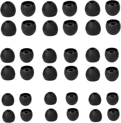 Silicone Earbud Replacement Tips Earbud Tips Ear Bud Covers for Fit Most in-Ear Earbuds(Inner Hole 3.8mm -5.5mm) Headphone Rubber Tips Eartips 18 Pairs S M L