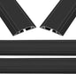 Eapele 10 ft Floor Cord Cover Heavy Duty Cable Protector, Easy to Unroll, Prevent Trip Hazard for Home Office or Outdoor Settings (Black - 2pcs)