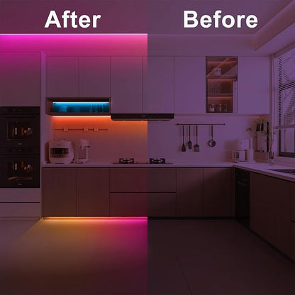 6.56ft Bluetooth RGB+IC COB Led Strip Light with App, Chasing COB Light Strip, Segmented Control, Music Sync, Color Changing Led Lights for Home Decor, Gaming, Cabinet, Desk
