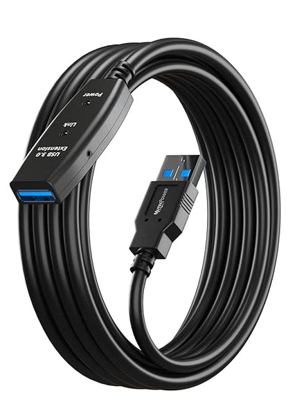 24 Feet Active USB Extension Cable 3.0 Male to Female with A Extension chipset Signal Booster - Active Extension/Repeater Cord 7.5 Meters / 24 Feet