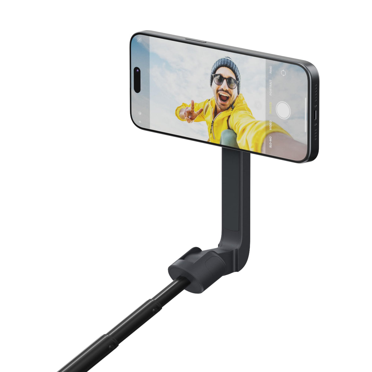 ShiftCam SnapStand Selfie – Magnetic Selfie Stick & Tripod – Compact, Foldable & Extendable with Tilt Head and Magnetic Bluetooth Remote (Stone, SnapStand Selfie)