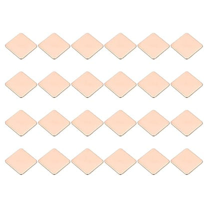 PATIKIL Copper Heatsink Pad Shims, 24 Pcs 20x20x1.2mm Copper Pad Shim IC Chipset GPU CPU Thermal Heatsink for Cooling Laptop Desktop Computer