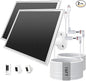 2-Pack Solar Panel Charger for Ring Camera, 8W High-Efficiency - Compatible with Ring Spotlight & Stick Up Cam Pro/Plus, 16ft Long Cable, 3.5mm to USB-C Adapter, IP65 Waterproof, White