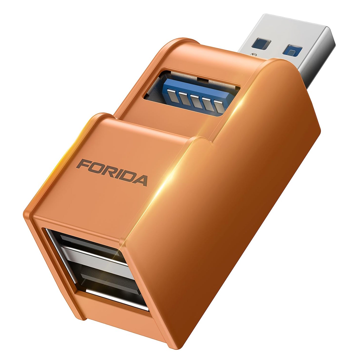 FORIDA 3 Ports USB 3.0 hub, USB Splitter to 2 USB 2.0 Out &1 USB-3.0 Port